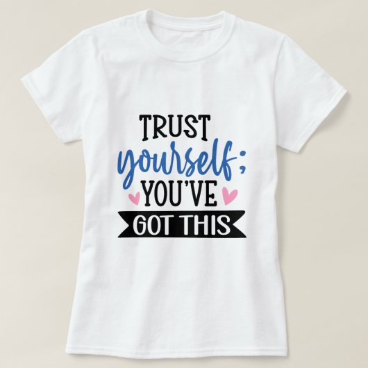 100% Katoen Motivatie T-shirt (Design voorkant)