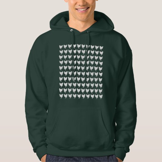 100 Kippen - Wit Hoodie (Voorkant)