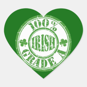 100% klasse A Ierse moeraskrakers Hart Sticker