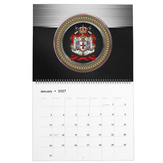 [100] Knachten Templar Coat of Arms Kalender (Jan 2027)