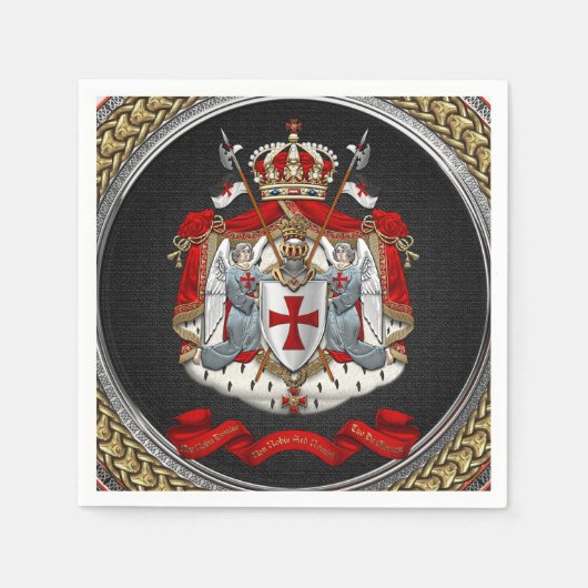 [100] Knachten Templar Coat of Arms Servet (Voorkant)