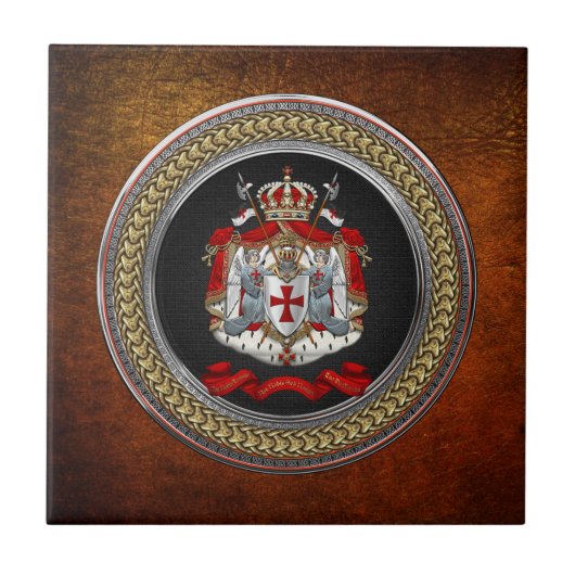 [100] Knachten Templar Coat of Arms Tegeltje (Voorkant)