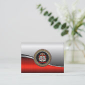 [100] Knachten Templar Coat of Arms Visitekaartje (Staand voorkant)