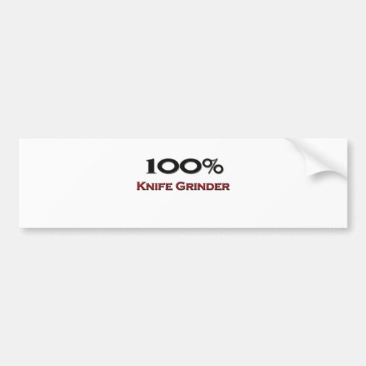 100 % Knife Grinder Bumpersticker (Voorkant)