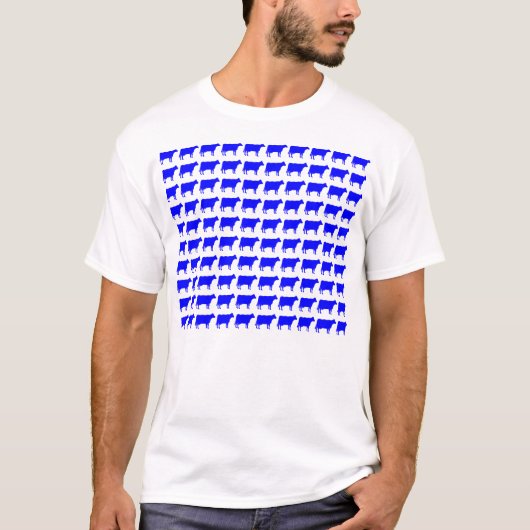 100 Koeien - blauw T-shirt (Voorkant)