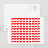 100 koeien - Rood Briefkaart (Voorkant / Achterkant)