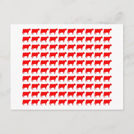 100 koeien - Rood Briefkaart (Voorkant)