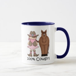 100% Koeienmeisje en Paard Western Mok