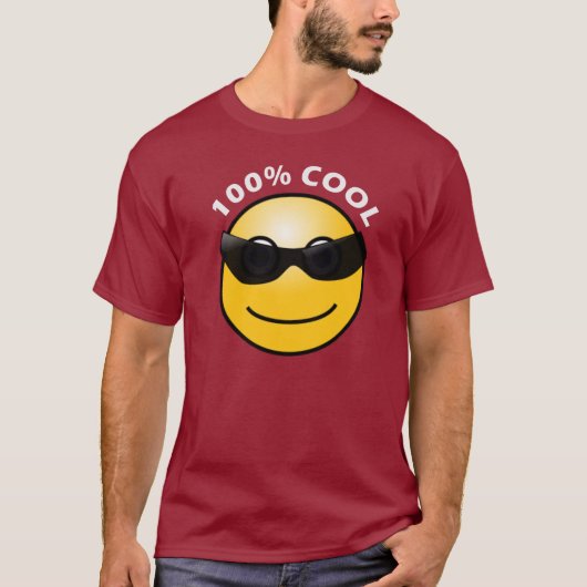 100% koele maroon t-shirt (Voorkant)