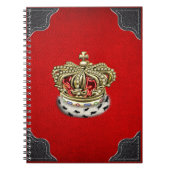 [100] Koninklijke klijke kroon [Fur+Gold][Rood] Notitieboek (Voorkant)