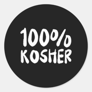100 koosjere grapjes Joodse Hebreeuwse Hanukkah Ronde Sticker