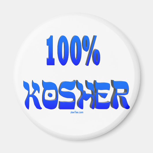 100% kosher Joodse geschenken Magneet (Voorkant)