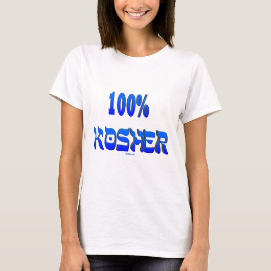 100% kosher Joodse geschenken T-shirt (Voorkant)
