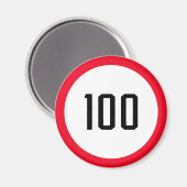100 kph snelheidslimiet | Verkeersbord | Magneet (Voorkant / Achterkant)