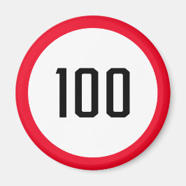 100 kph snelheidslimiet | Verkeersbord | Magneet