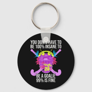 100% Krankzinnig - Crazy Field Hockey Keeper Sleutelhanger
