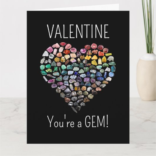 100+ Kristallen Edelstenen Mineralen Valentijnsdag Bedankkaart (Voorkant)