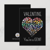 100+ Kristallen Edelstenen Mineralen Valentijnsdag Bedankkaart (Voorkant / Achterkant)