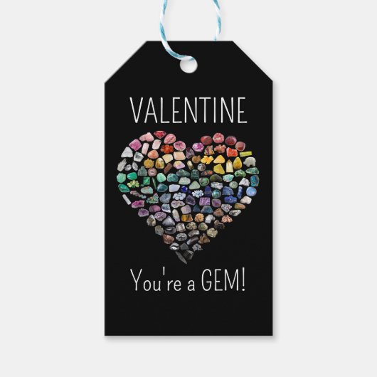 100+ Kristallen Pareltjes Mineralen Valentijnsdag  Cadeaulabel (Voorkant)