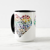 100+ Kristallen Pareltjes Mineralen Valentijnsdag  Mok (Voorkant links)