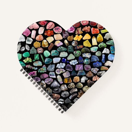 100+ Kristallen Pareltjes Mineralen Valentijnsdag  Notitieboek (Voorkant)