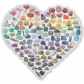 100+ Kristallen Pareltjes Mineralen Valentijnsdag Sticker (Voorkant)