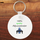 100% kwaliteitsbeheerder sleutelhanger (Voorkant)