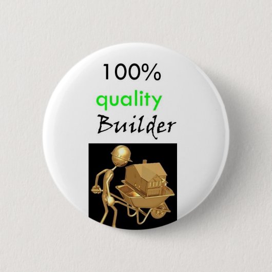 100% kwaliteitsbouwer ronde button 5,7 cm (Voorkant)