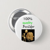 100% kwaliteitsbouwer ronde button 5,7 cm (Voorkant /achterkant)