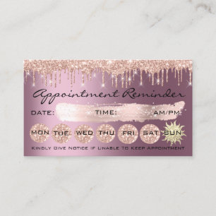 100 Lashes Appointment Reminder Roos Eggplant Visitekaartje