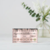 100 Lashes Benoeming Herinneringen Roos Glitter Dr Visitekaartje (Staand voorkant)