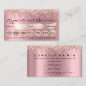 100 Lashes Benoeming Herinneringsherinnering Roos Visitekaartje (Voorkant / Achterkant)