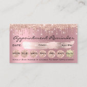 100 Lashes Benoeming Herinneringsherinnering Roos  Visitekaartje (Voorkant)