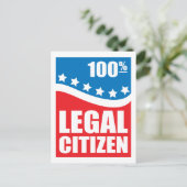 100% legale burger briefkaart (Staand voorkant)