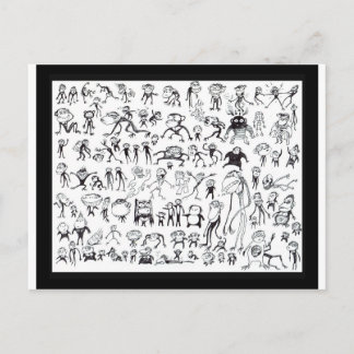 100 lelijke apen (Briefkaarten) Briefkaart