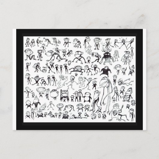 100 lelijke apen (Briefkaarten) Briefkaart (Voorkant)