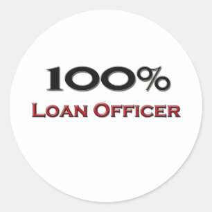 100 % leningofficier ronde sticker