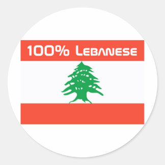 100% Libanees Ronde Sticker