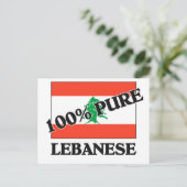 100 % LIBANESE BRIEFKAART (Staand voorkant)