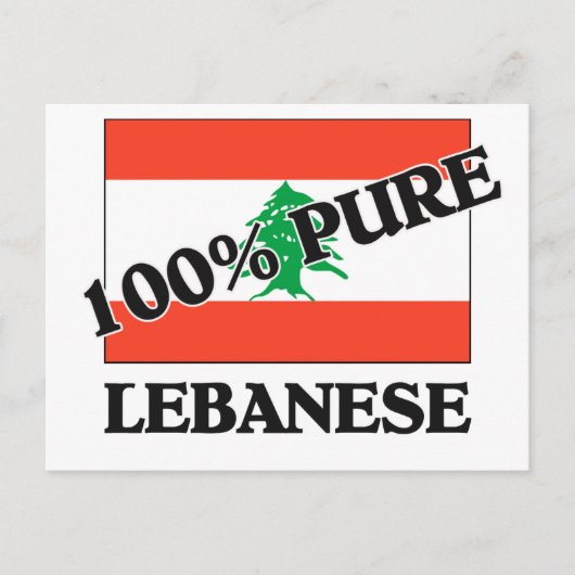 100 % LIBANESE BRIEFKAART (Voorkant)