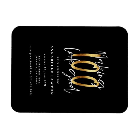 100 lijken een goede uitnodiging voor gouden verja magneet (Horizontaal)