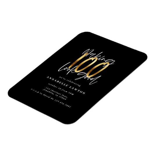 100 lijken een goede uitnodiging voor gouden verja magneet (Linkerzijde)