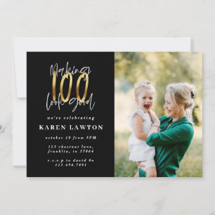 100 lijken een gouden verjaardagfoto feestdagenkaart