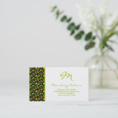 100 Lime Green Cheetah Print Visitekaartje (Staand voorkant)