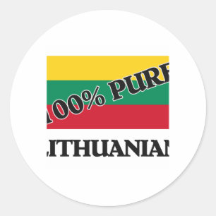 100 % LITOUWEN RONDE STICKER