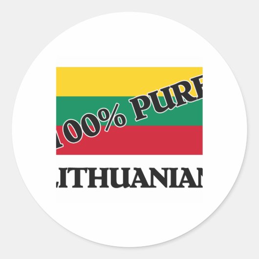 100 % LITOUWEN RONDE STICKER (Voorkant)