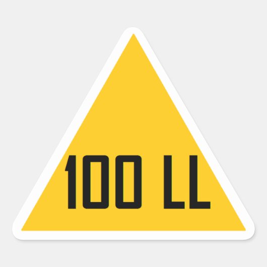100 LL brandstoftank teken Sticker (Voorkant)