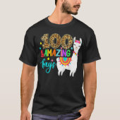 100 Llamazing Dagen Llama 100e dag van schoolleer T-shirt (Voorkant)