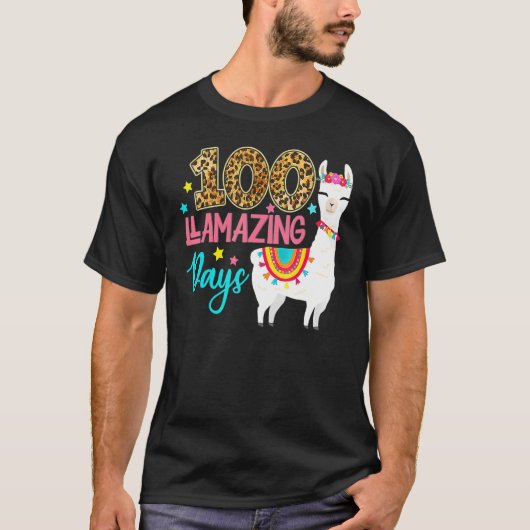 100 Llamazing Dagen Llama 100e schooldag T-shirt (Voorkant)