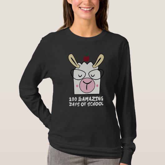 100 Llamazing Days Llama 100th Day Of School Teach T-shirt (Voorkant)